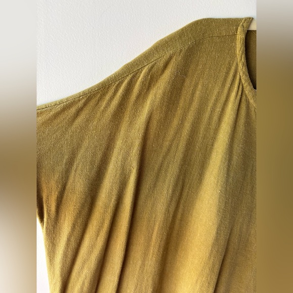 Two Days Off Olivia Dress Linen Blend Olive Green OS - Picture 4 of 6